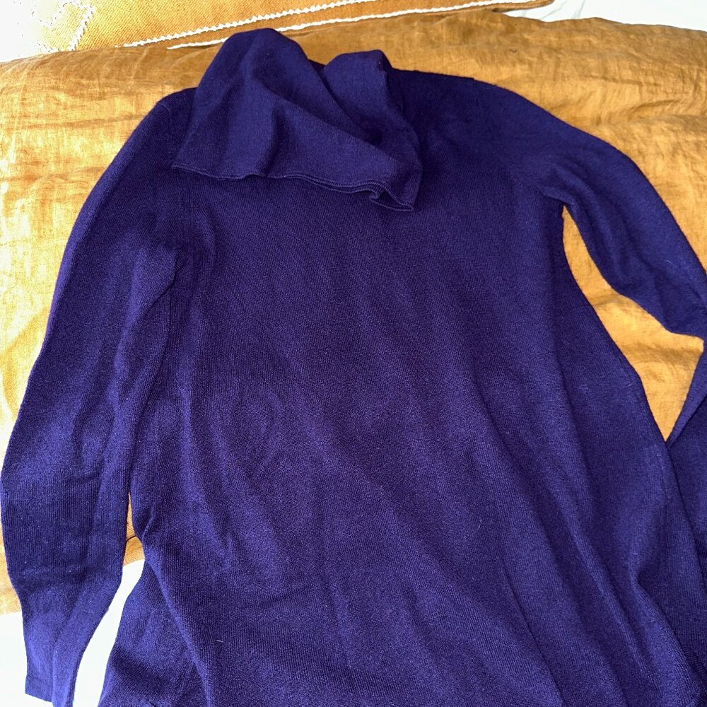 Kinross 100% Cashmere Turtleneck Sweater – Purple - Size S – Very Good